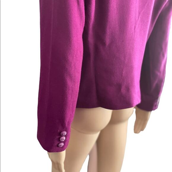 Point of View Collection Eggplant double breasted Cropped Blazer size 4 - Picture 6 of 7
